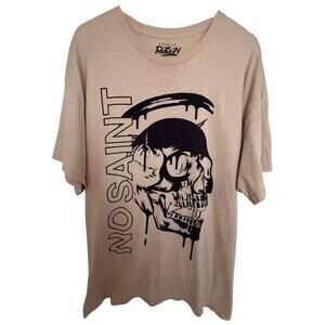 Popular Poison T-Shirt Men's Extra Large Beige Cotton